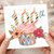 100th Birthday Card, Colourful Cake and Flowers Celebration Card