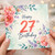 27th Birthday Card, Floral Watercolour Birthday Card