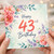 43rd Birthday Card, Floral Happy Birthday Card