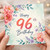 96th Birthday Card, Floral Watercolour Happy 96th Birthday Card