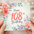 108th Birthday Card, Floral Watercolour Happy Birthday Card