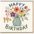 19th Birthday Card, Floral Bouquet in Vase Birthday Card