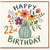 22nd Birthday Card, Happy 22nd Birthday Floral Bouquet Card