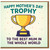 Mother's Day Trophy Card - To the Best Mum in the Whole World | Cute Gold Cup Illustration