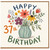 37th Birthday Card, Floral Vase Birthday Card