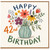 42nd Birthday Card, Happy Birthday Floral Bouquet Card