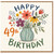 49th Birthday Card, Floral Bouquet Happy 49th Birthday Card
