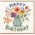 78th Birthday Card, Floral Vase Bouquet Birthday Card