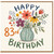 83rd Birthday Card, Happy Birthday Floral Vase Design