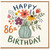 86th Birthday Card, Floral Vase Happy Birthday Card
