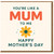 You're Like a Mum to Me Mother's Day Card - Bold Typography with Daisy Flower - For Mother Figure, Stepmum or Aunt - Happy Mother’s Day