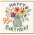 95th Birthday Card, Floral Bouquet Vase Happy Birthday Card