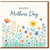 Mother's Day Card for Mum - Happy Mother's Day Floral Watercolour with Wildflowers, Bee and Ladybird - Elegant Spring Garden Design