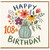 108th Birthday Card, Floral Vase Happy Birthday Card