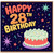 28th Birthday Card, Happy 28th Birthday Cake and Confetti Card
