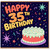 35th Birthday Card, Happy 35th Birthday Card for Her or Him, Fun Birthday Cake Design