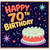 70th Birthday Card, Happy 70th Birthday Card
