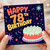 78th Birthday Card, Happy 78th Birthday Card with Colourful Cake and Confetti Design