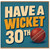 30th Birthday Card, Have a Wicket Cricket Themed Card