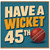 45th Birthday Card, 45th Birthday Cricket Card