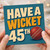 45th Birthday Card, 45th Birthday Cricket Card