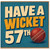 57th Birthday Card, Have a Wicket Cricket Card