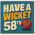 58th Birthday Card, Have A Wicket Cricket Theme