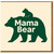 Mama Bear Mother’s Day Card - Cute Bear and Cub Silhouette for Mum, Minimal Green Design