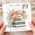 19th Birthday Card, Floral Gift Box Happy Birthday Card
