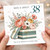 38th Birthday Card, Floral Gift Box Happy Birthday Card