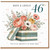 46th Birthday Card, Floral Gift Box Design