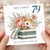 79th Birthday Card, Floral Gift Box Design