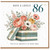 86th Birthday Card, Floral Gift Box Happy Birthday Card