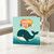 Whale Happy Birthday Card - Cute Ocean Waves Design with Heart Balloons - Fun Nautical Sea Animal Card for Kids, Boys, Girls, Friends or Family