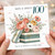 100th Birthday Card, Elegant Floral Happy Birthday Card