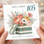 105th Birthday Card, Have a Lovely 105th Happy Birthday Floral Gift Box Card