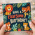 7th Birthday Card, Cute Jungle Animals Roarsome Birthday Card