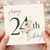 24th Birthday Card, Floral Happy 24th Birthday Card