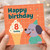 8th Birthday Card for Kids - Cute Dog with Party Hat and Ice Cream, 'Happy Birthday 8 Today' Sprinkles Design