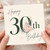 30th Birthday Card, Elegant Floral Happy Birthday Card