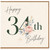 34th Birthday Card, Happy 34th Birthday Floral Card
