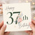 37th Birthday Card, Elegant Floral Happy Birthday Card