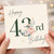 43rd Birthday Card, Elegant Floral Happy 40th Birthday Card