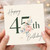 45th Birthday Card, Happy Birthday Floral Card