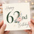 62nd Birthday Card, Elegant Floral Happy Birthday Card