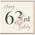 63rd Birthday Card, Floral Happy Birthday Card