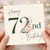 72nd Birthday Card, Floral Happy Birthday Card