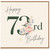 73rd Birthday Card, Elegant Floral Happy 70th Birthday Card