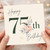 75th Birthday Card, Floral Happy 75th Birthday Card