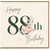 88th Birthday Card, Happy 80th Birthday Floral Greeting Card